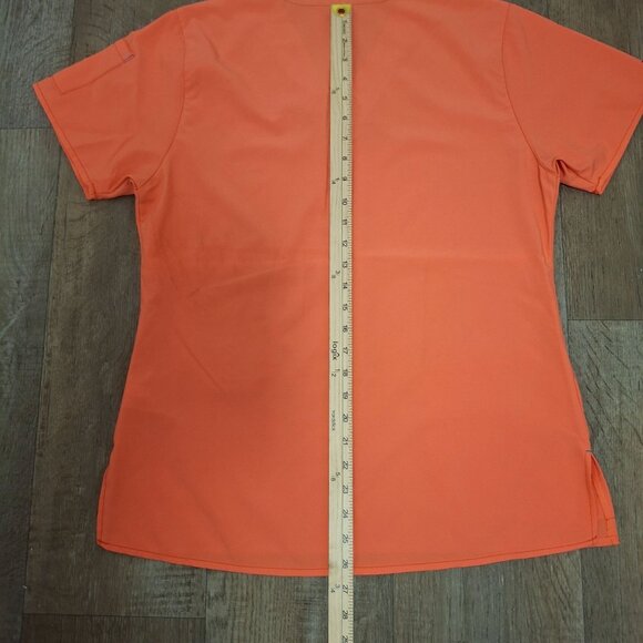 Carhartt Womens Orange V-Neck Smart Force Scrub Top With Pockets Size M - Picture 7 of 8